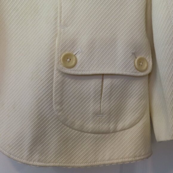 Ann Taylor Petites Light Yellow 3/4 sleeve cotton summer jacket, size 10 - Picture 9 of 14